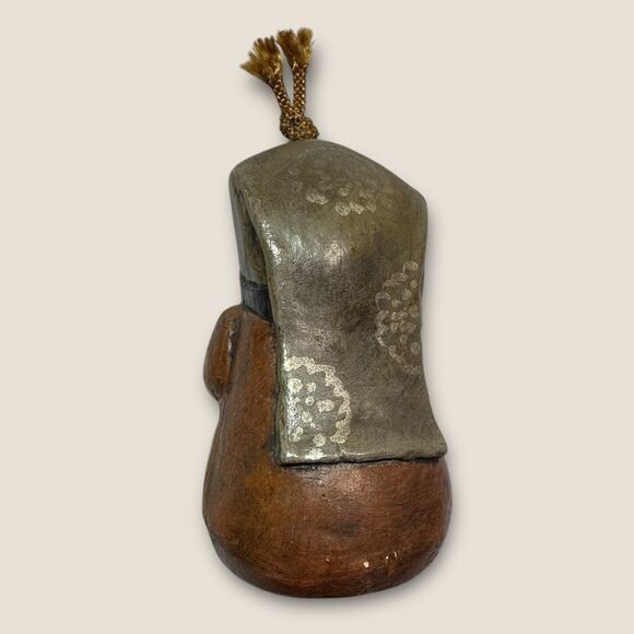 Vintage 1960s Japanese Ceramic Clay Bell Seven Gods of Fortune - Jurojin. RARE - Picture 4 of 14